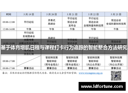 基于体育增肌日程与课程打卡行为追踪的智能整合方法研究
